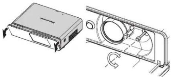 PANASONIC PTFW300NTU - ■ Adjusting the lens shift lever - 1