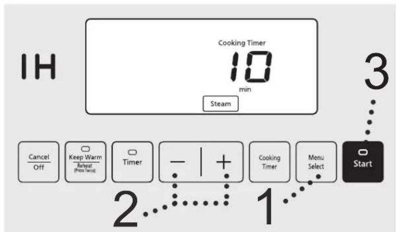 PANASONIC SRAFG186 - Funciones del menu Vapor - 1