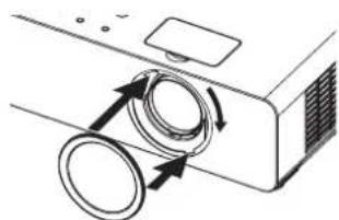 PANASONIC PTLB75NTU - - Removing the lens cover - 2