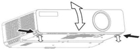PANASONIC PTLB75NTU - Front leg adjusters and throwing angle - 1
