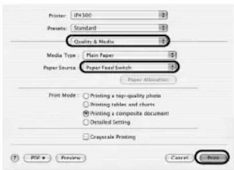 CANON Pixma iP4300 - Note - 2