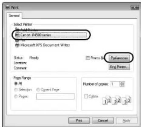 CANON Pixma iP4500 - Windows'da Yazirma - 1