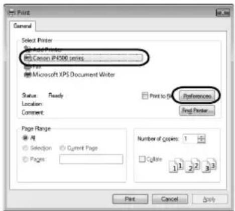 CANON Pixma iP4500 - Windows - 1