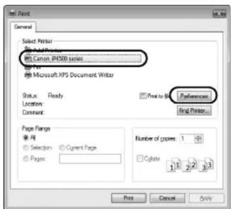 CANON Pixma iP4500 - Skriva ut i Windows - 1