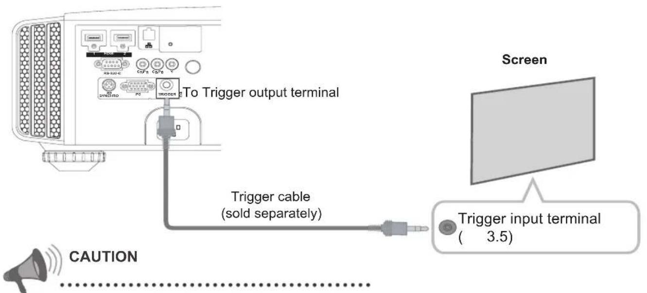 JVC DLARS65U - Connecting via Trigger Cable - 1