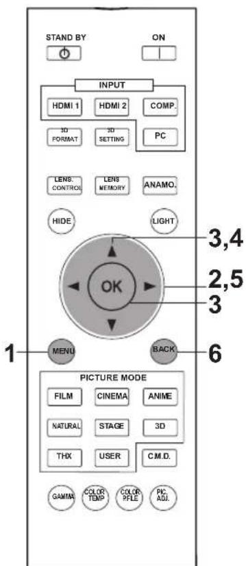 JVC DLARS65U - Adjustments and settings in the menu (continued) - 2