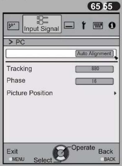 JVC DLARS65U - Adjustments and settings in the menu (continued) - 1