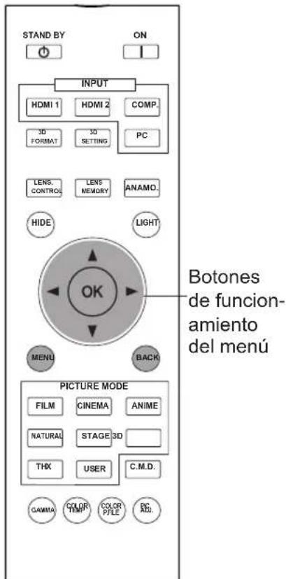 JVC DLARS55 - Botones de funciona del menu - 2