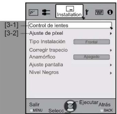 JVC DLARS55 - Ajustes y configuraciones del menu (Continuación) - 1
