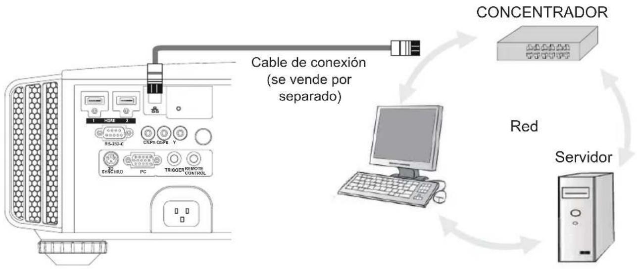 JVC DLARS55 - Conectaro mediante el terminal LAN - 1