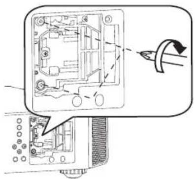 JVC DLARS55 - Serrez les vis du nouveau module de lampe - 1