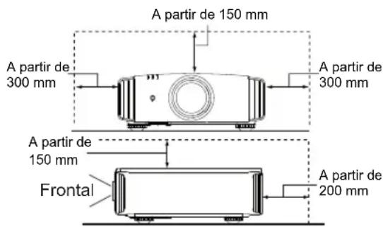 JVC DLARS55 - Preste atencion para instalar la unidad a cierta distancia de las paredes y otros dispositivos. - 1
