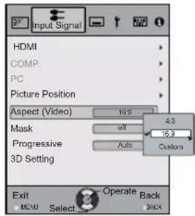 JVC DLARS55 - Set a Aspect value - 2