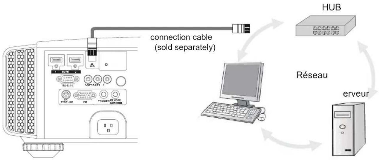 JVC DLARS55 - Connexion par le terminal LAN - 1