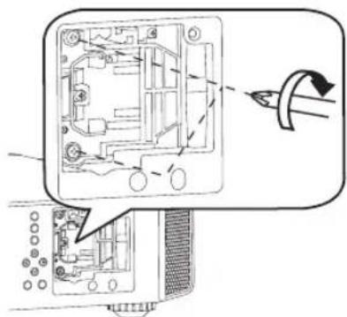 JVC DLARS55 - Tighten the screws of the new lamp unit - 1