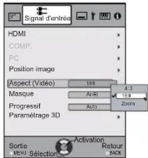 JVC DLARS55 - Définir une valeur d'aspect - 2