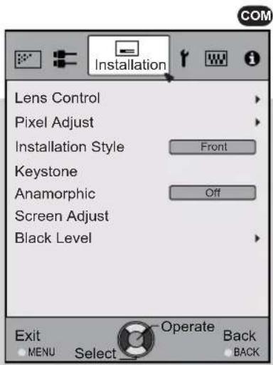 JVC DLARS60U3D - Adjustments and settings in the menu (continued) - 1
