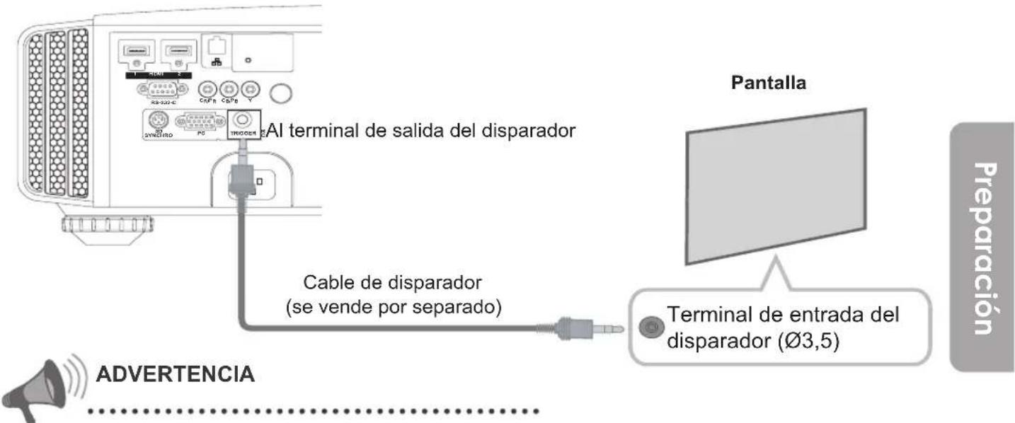 JVC DLARS60U3D - Conexión a través del cable del disparador - 1
