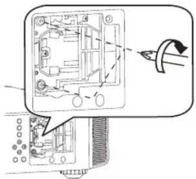 JVC DLARS60U3D - Tighten the screws of the new lamp unit - 1