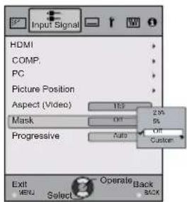 JVC DLARS60U3D - Select "Input Signal" → "Mask" - 2