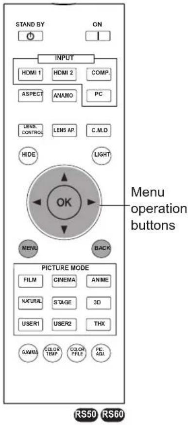 JVC DLARS60U3D - Menu operation button - 10