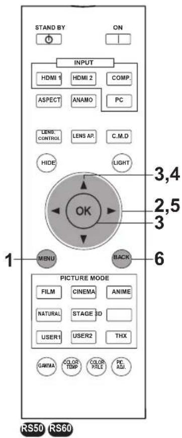 JVC DLARS60U3D - Ajustes y configuraciones del menú (Continuación) - 2