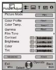 JVC DLARS60U3D - Display the setting menu - 3