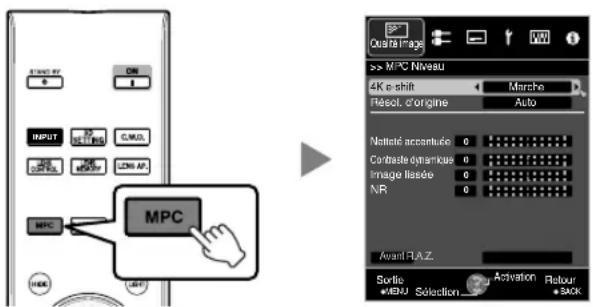 JVC DLARS49U - Appuyez sur le bouton [MPC] pour afficher le menu de réglage - 1