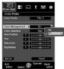 JVC DLARS49U - Adjusting to the Preferred Color (Color Management) - 2