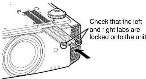 JVC DLARS49U - Reinstall the inner filter - 1