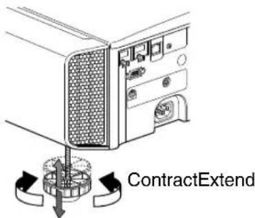 JVC DLARS49U - Adjusting the elevation angle of the projector - 2