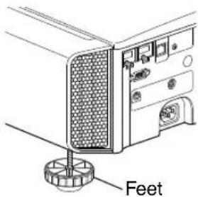 JVC DLARS49U - Adjusting the elevation angle of the projector - 1
