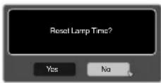 JVC DLARS49U - Resetting the lamp time from the menu screen - 2