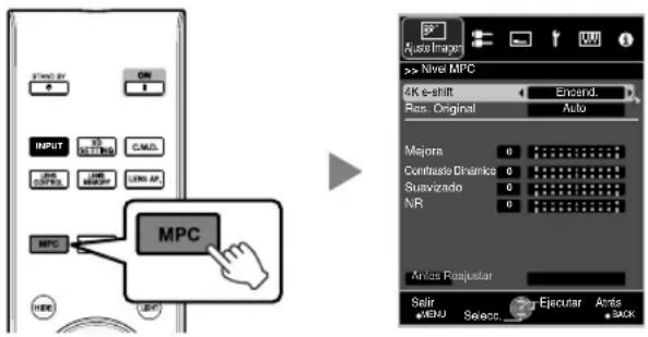 JVC DLARS49U - Pulse el boton [MPC] para visualizar el menu de ajustes - 1