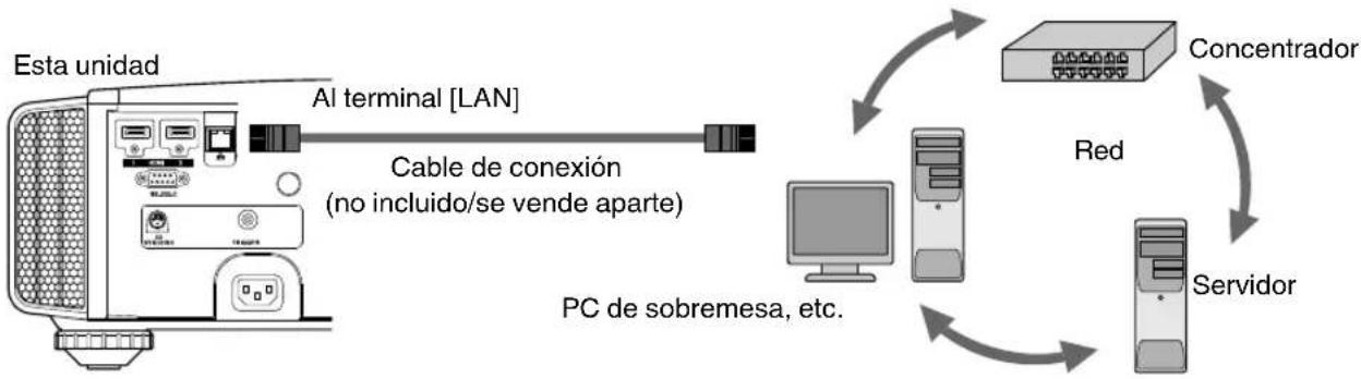 JVC DLARS49U - Conexión al terminal LAN - 1