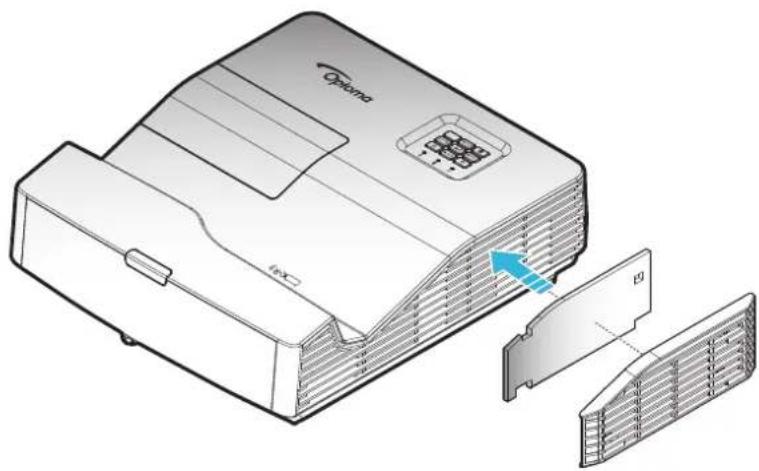OPTOMA EH340UST - Installer et nettoyer le filtre à poussière - 1