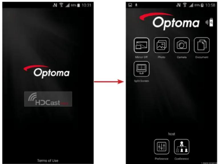 OPTOMA EH340UST - Sur Android : - 1