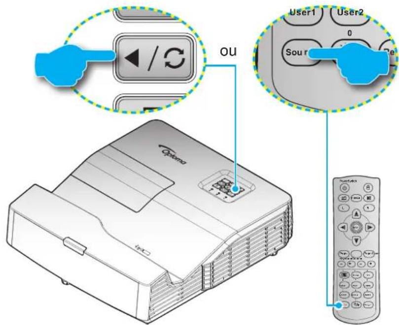 OPTOMA EH340UST - Sélectionner une source d'entrée - 1