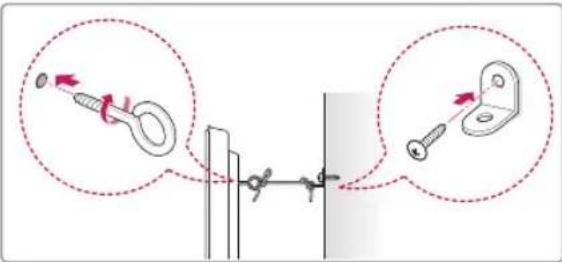 LG 49UB8250 - 将电视固定到墙壁上 - 2