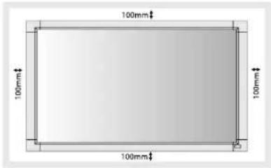 NEC MultiSync LCD3210 - Wymogi dotyczące wentylacji przy montażu obudowy - 1