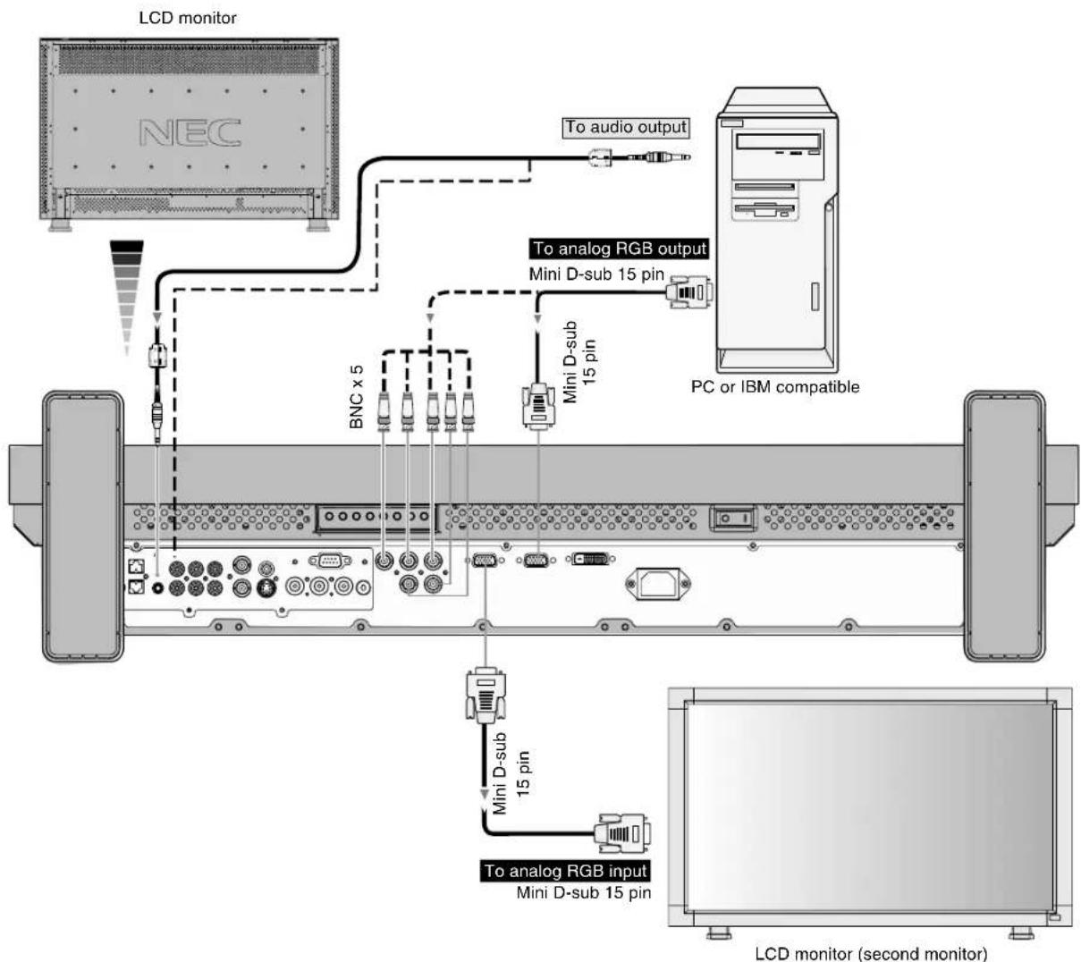 NEC MultiSync LCD3210 - Connect the LCD Monitor to a Personal Computer - 1