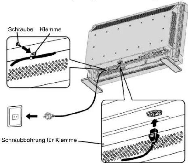 NEC MultiSync LCD3210 - Schließen Sie das mitgelieferte Netzkabel an. - 1