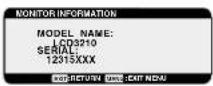 NEC MultiSync LCD3210 - OSM (On-Screen-Manager) Controls - 75