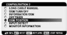 NEC MultiSync LCD3210 - OSM (On-Screen-Manager) Controls - 70