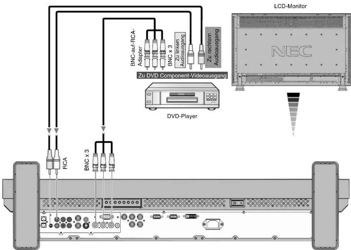 NEC MultiSync LCD3210 - Anschluss des LCD-Monitors an einen DVD-Player - 1