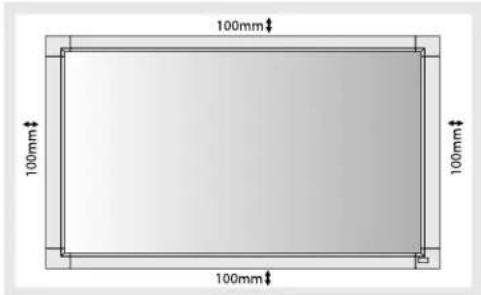 NEC MultiSync LCD3210 - Belüftungsanforderungen bei Einbau-Montage - 1
