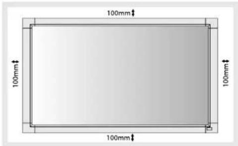 NEC MultiSync LCD3210 - Ventilation Requirements for enclosure mounting - 1