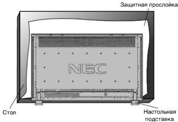 NEC MultiSync LCD3210 - Положите экран лицевой стороной вниз - 1