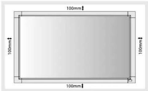 NEC MultiSync LCD3210 - Requisiti di ventilazione in caso di installazione ad incasso - 1