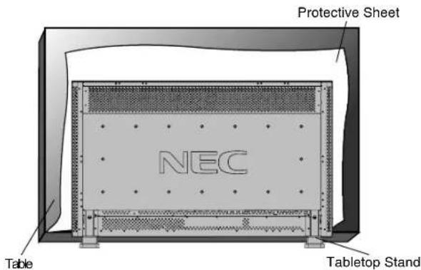 NEC MultiSync LCD3210 - Lay the screen face down - 1